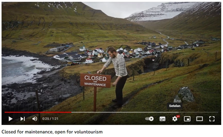 Contoh Digital Public Relation - Penutupan Sementara Pulau Faroe untuk Pemeliharaan