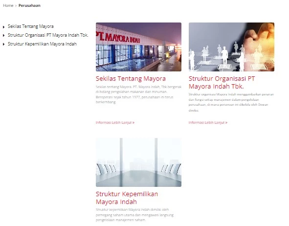 Contoh Website Company Profile Mayora