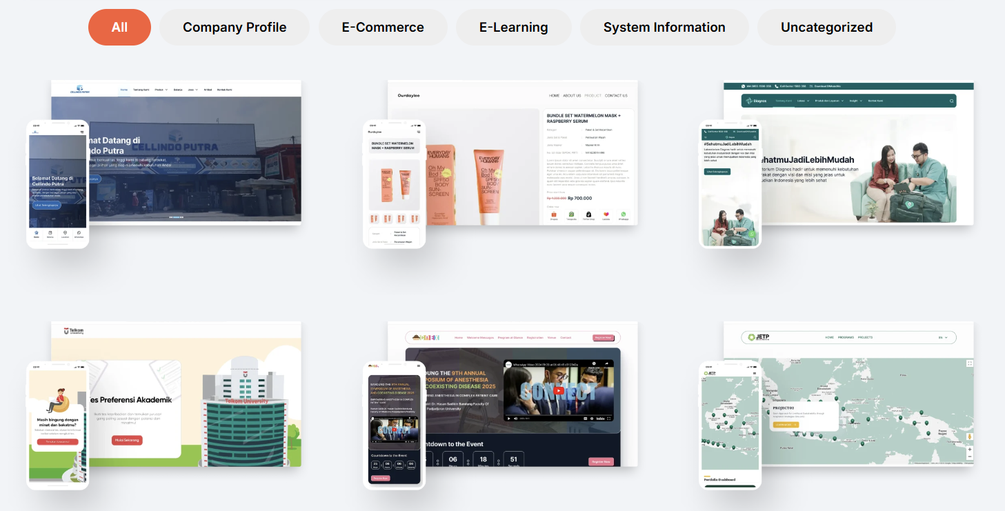 portofolio IT Software Service perusahaan Digital marketing sasana digital