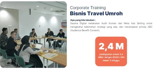 hasil kursus digital marketing bisnis travel umroh