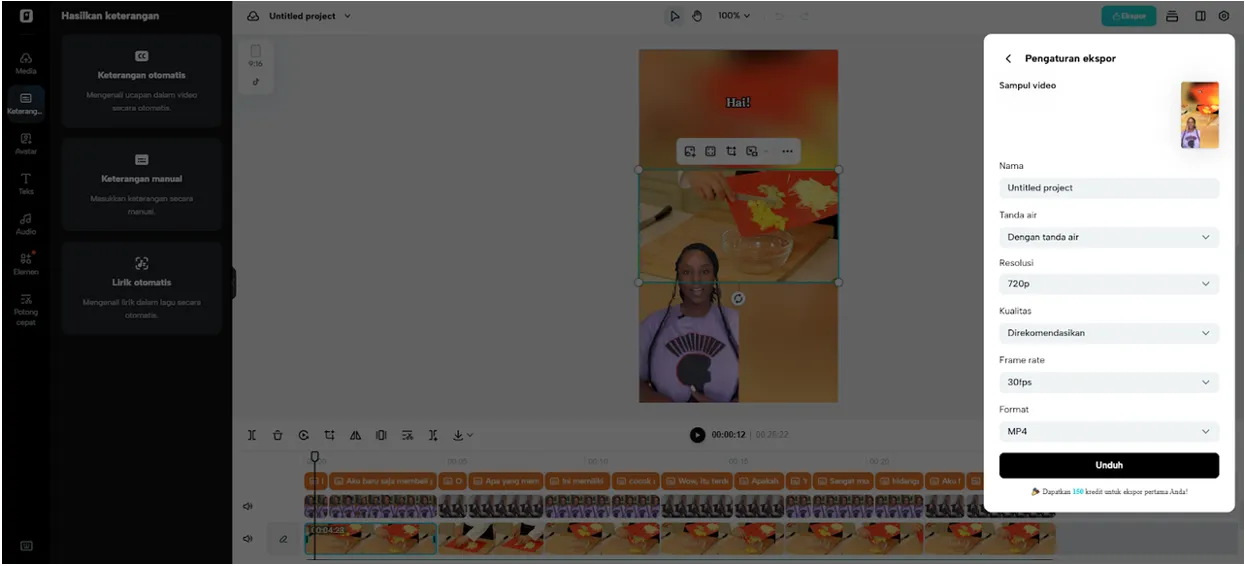 download video dengan format tiktok atau facebook