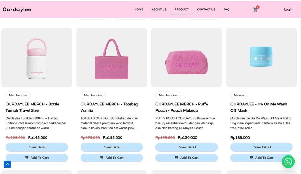 website penjualan skincare