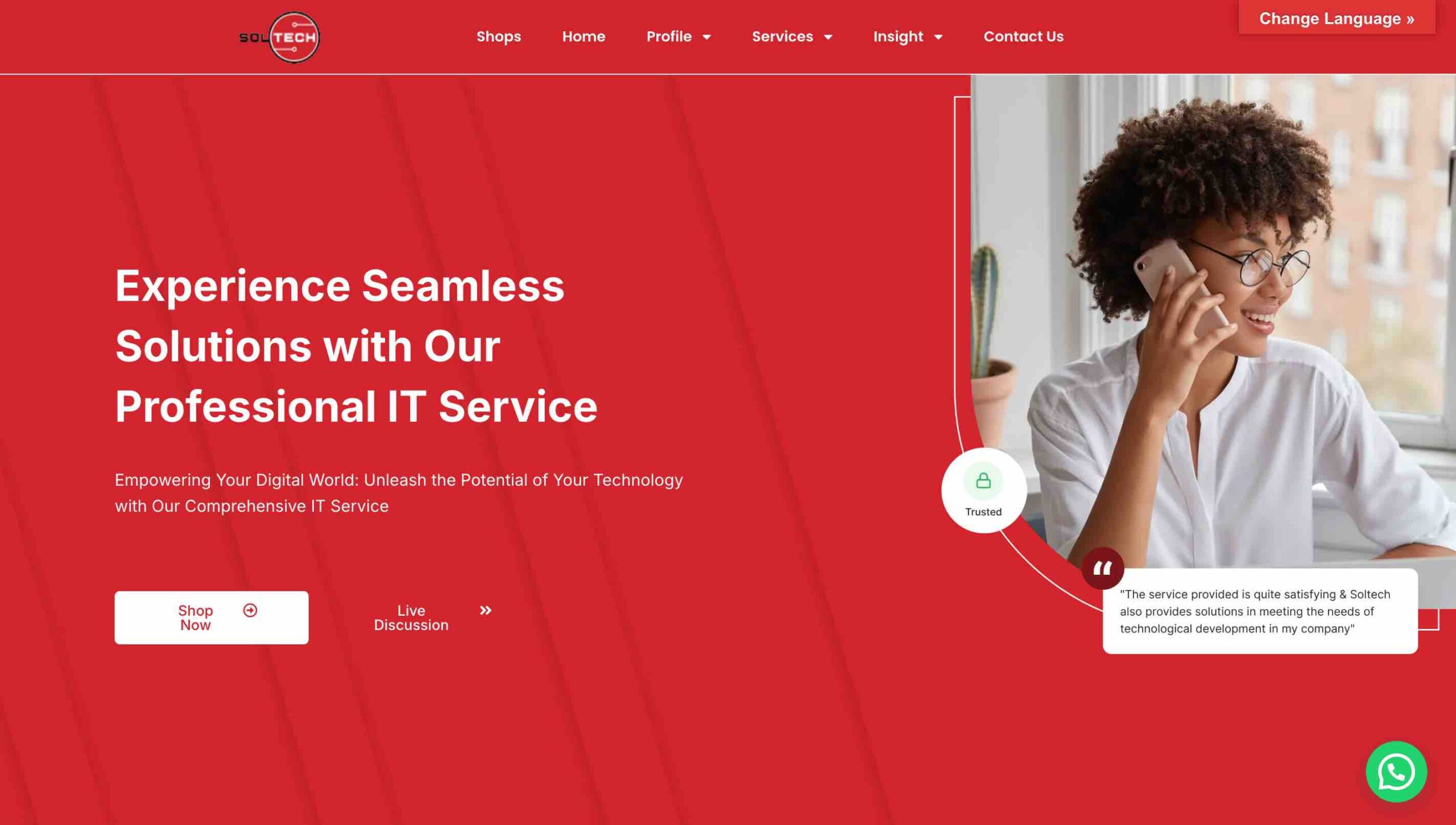 Website Soltech - Sasana Digital